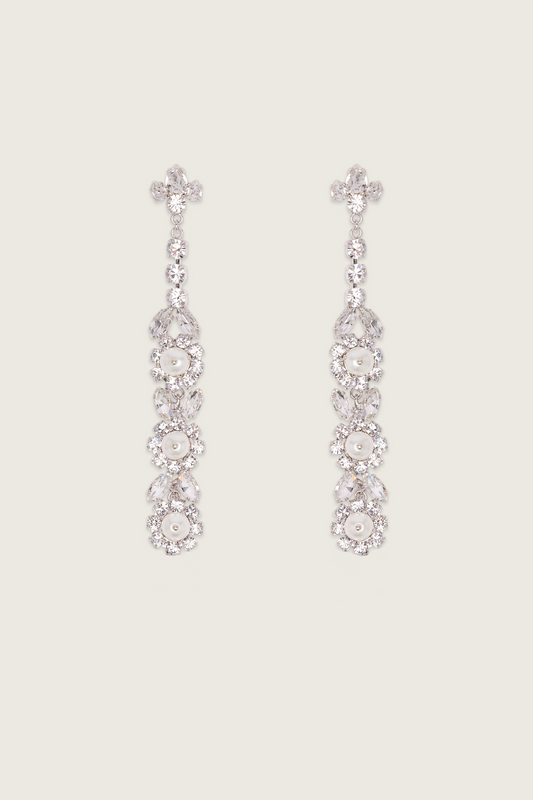 Long Victorian Daisy Floret Earrings