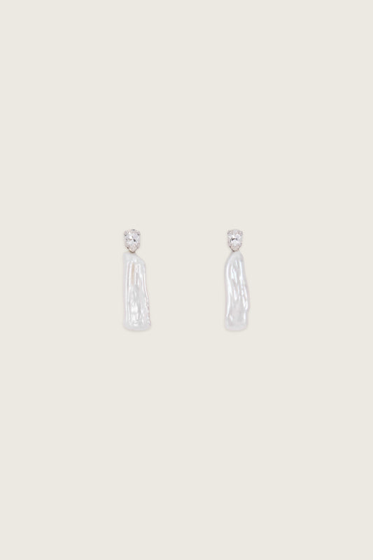 Stake Pearl & Crystal Earrings