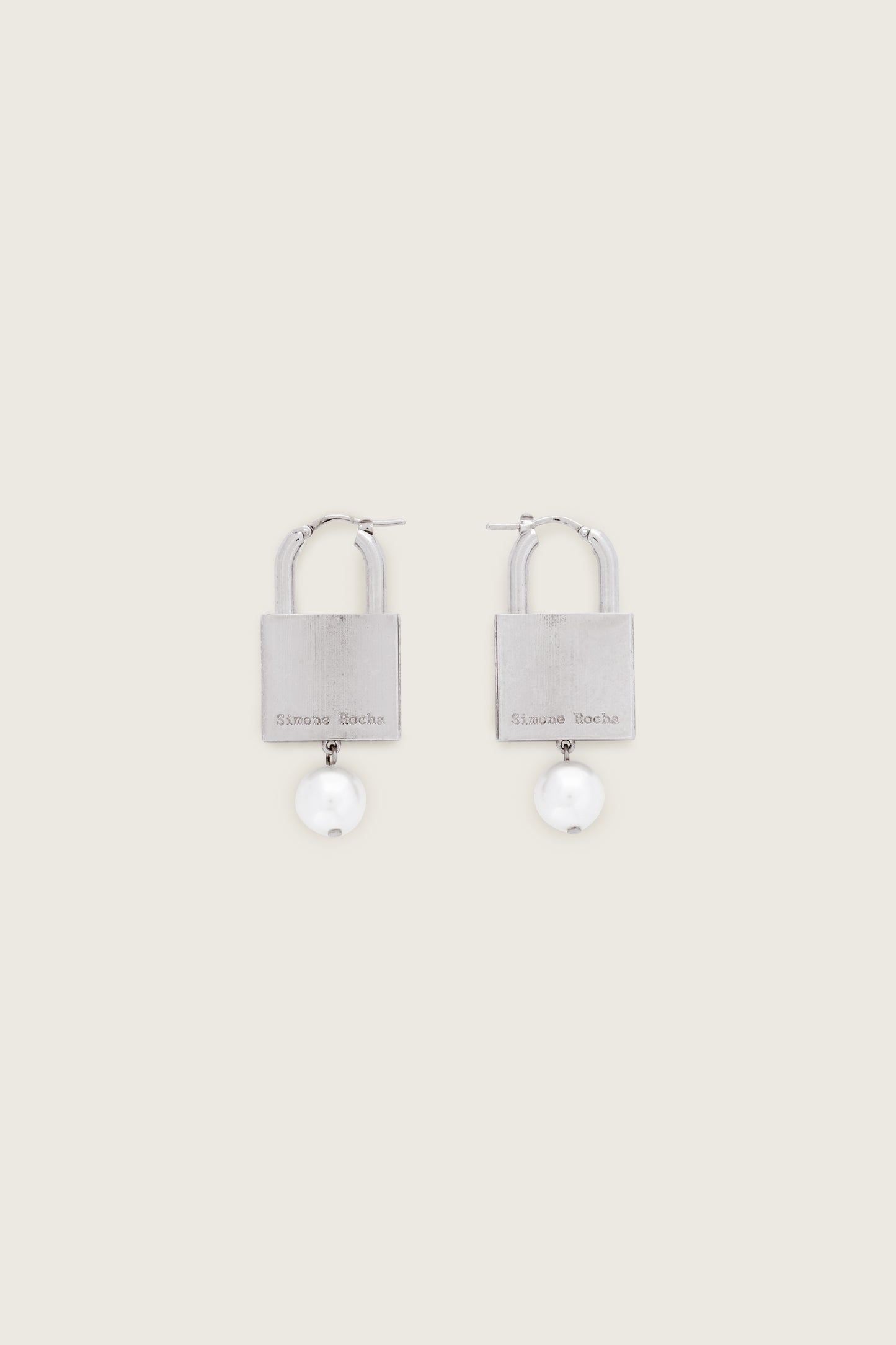 Pearl Padlock Earrings