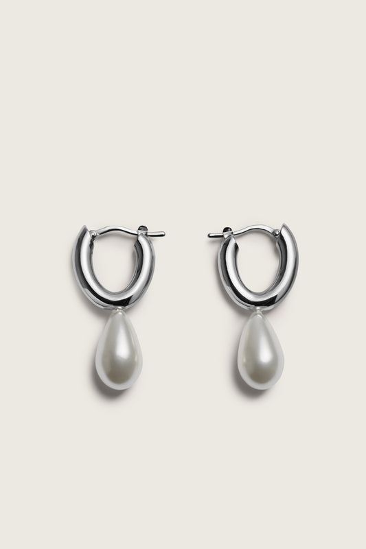 Pearl Hoop Earrings