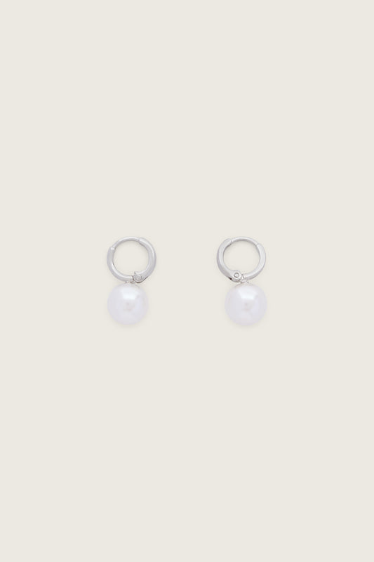 Small Pearl Hoop Earrings