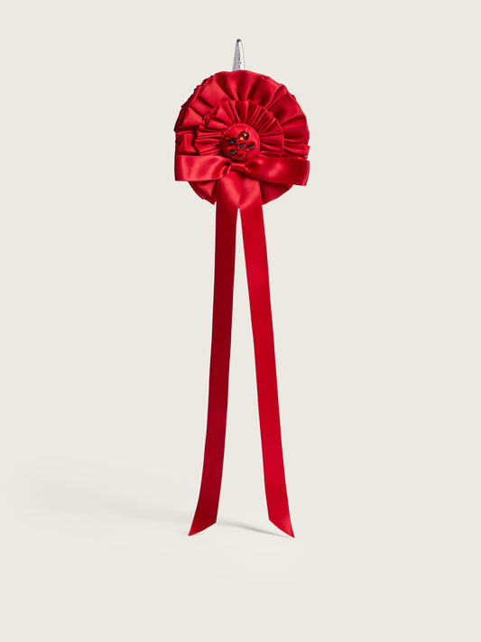 Embellished Ribbon Rosette Bag Charm