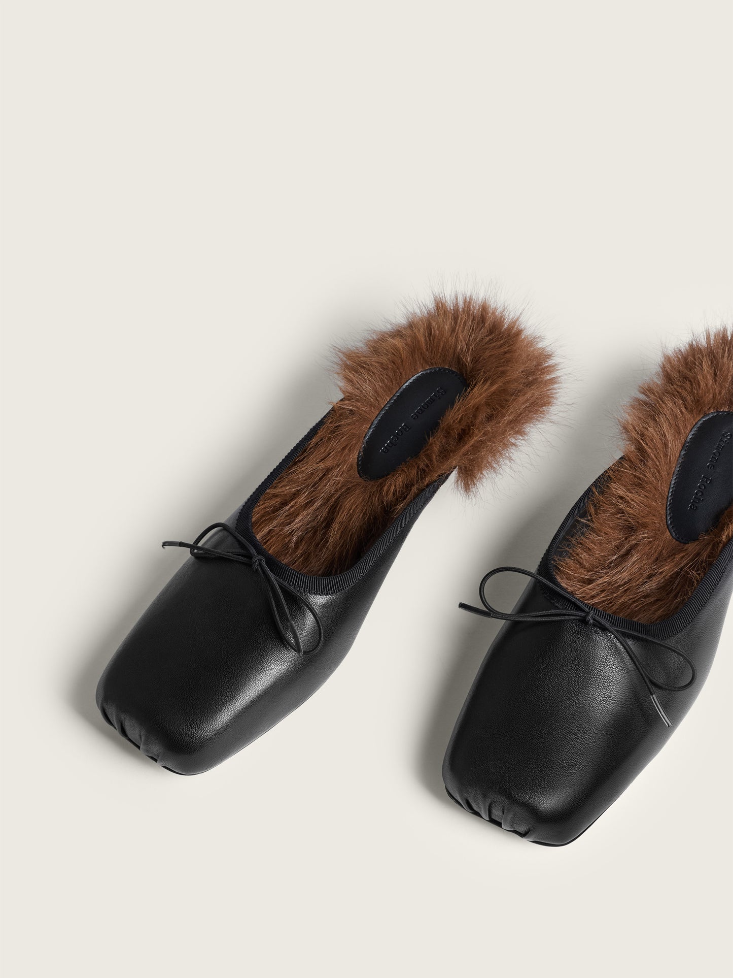 Faux Fur Lined Pointe Mule Heel