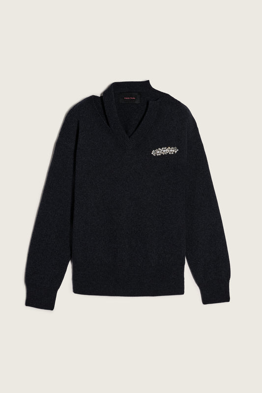 Embellished Merino Seam Bite Jumper