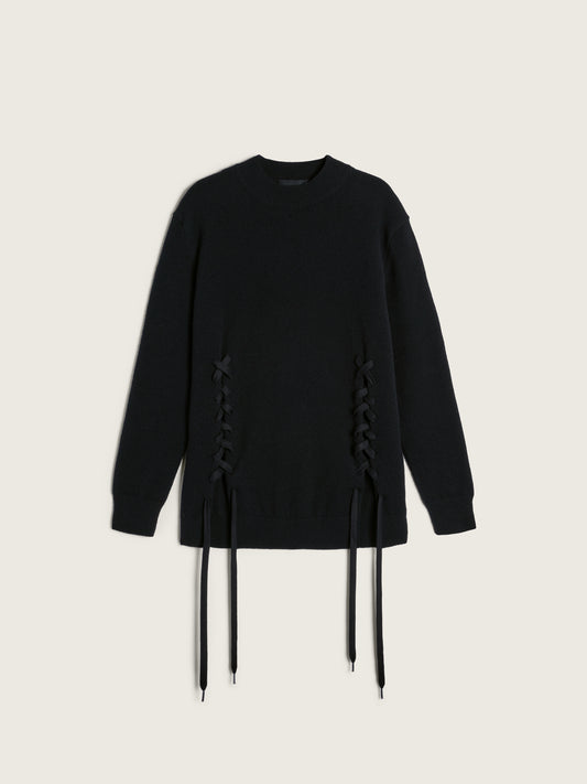 Merino Lace Up Hem Jumper