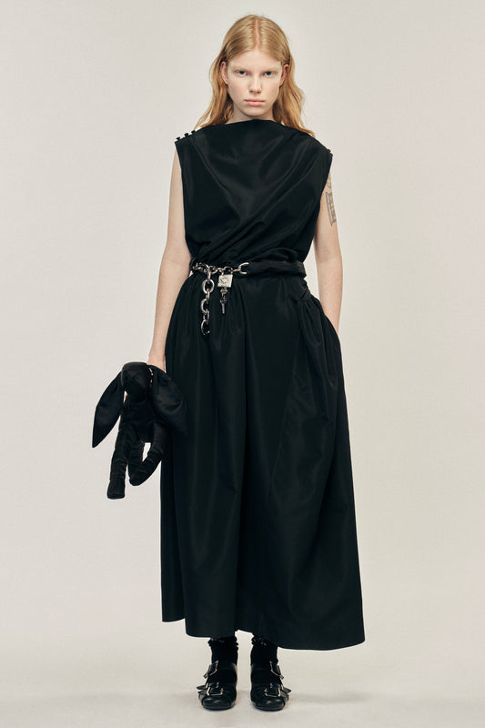 Hip Detail Draped Bind Dress