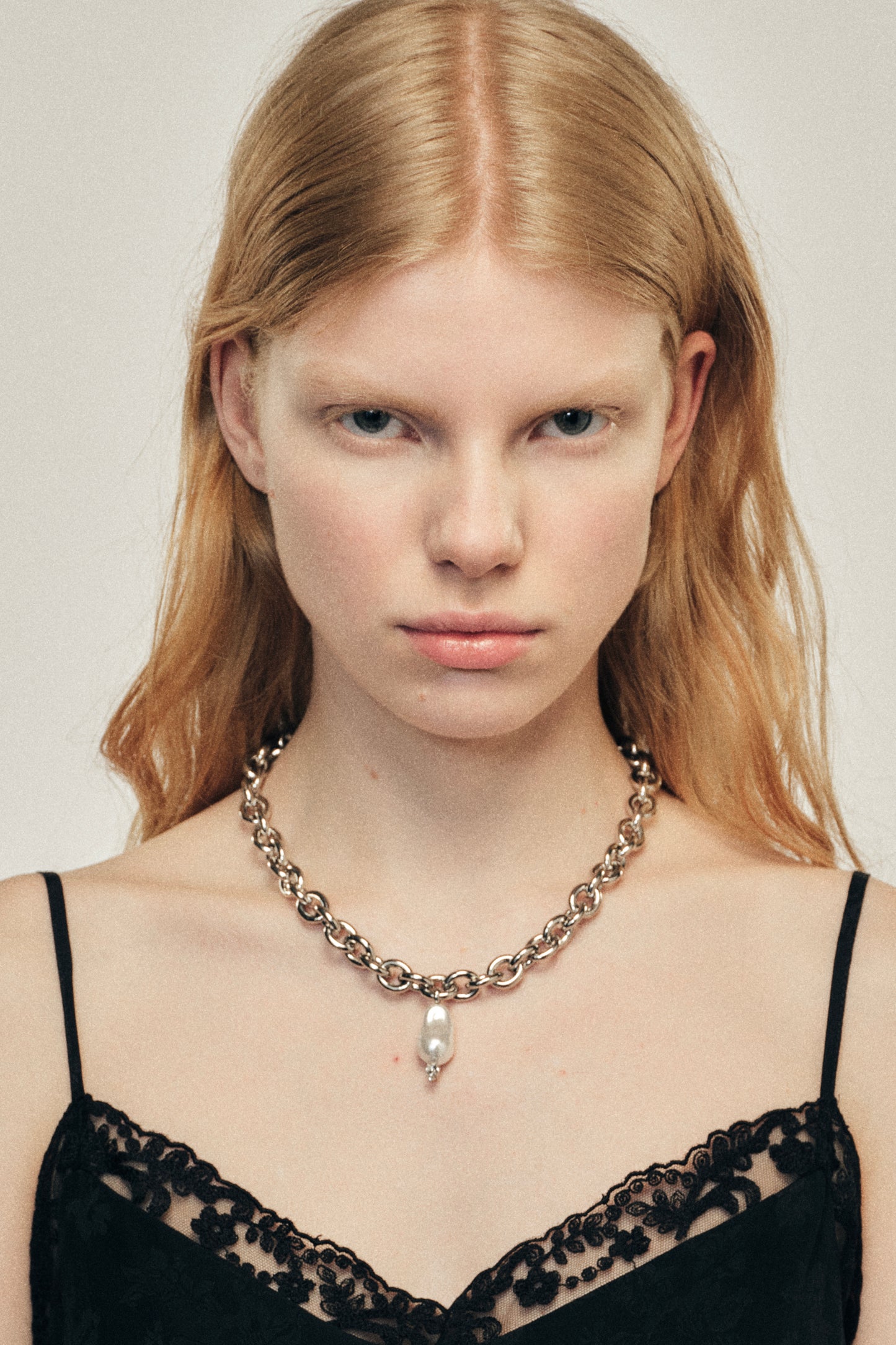 Pearl Pendant Chain Necklace