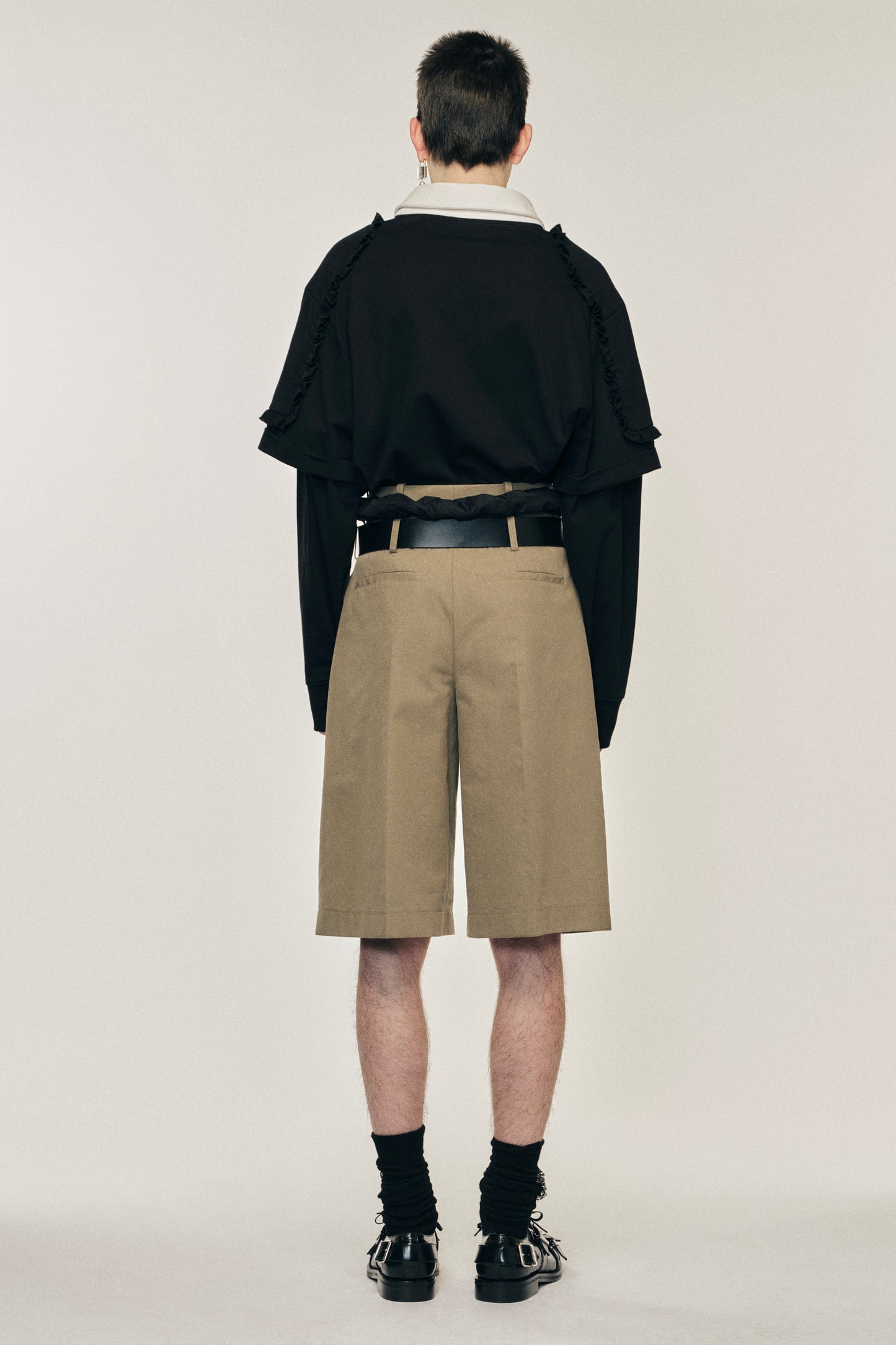 Wide Leg Multi Belt Loop Shorts