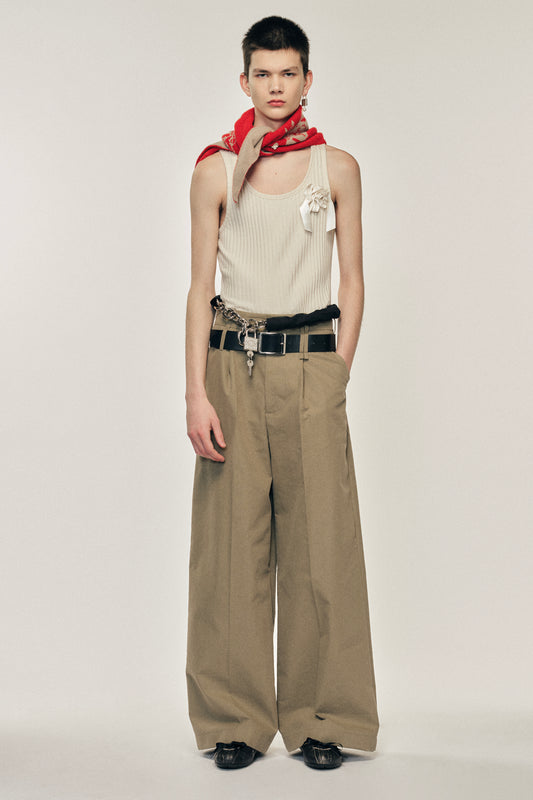 Wide Leg Multi Belt Loop Trousers
