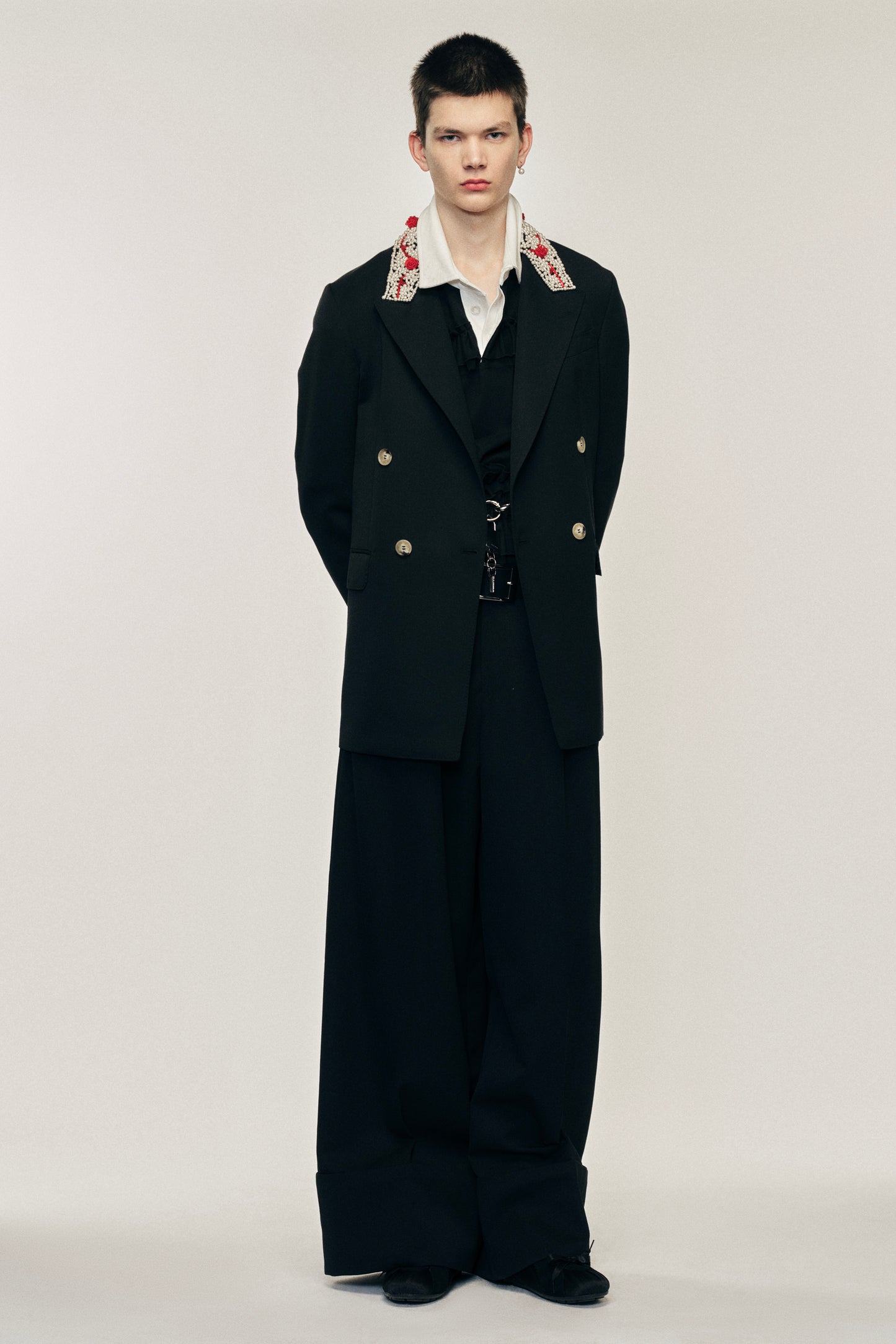 Turbo Embellished Double Breasted Jacket