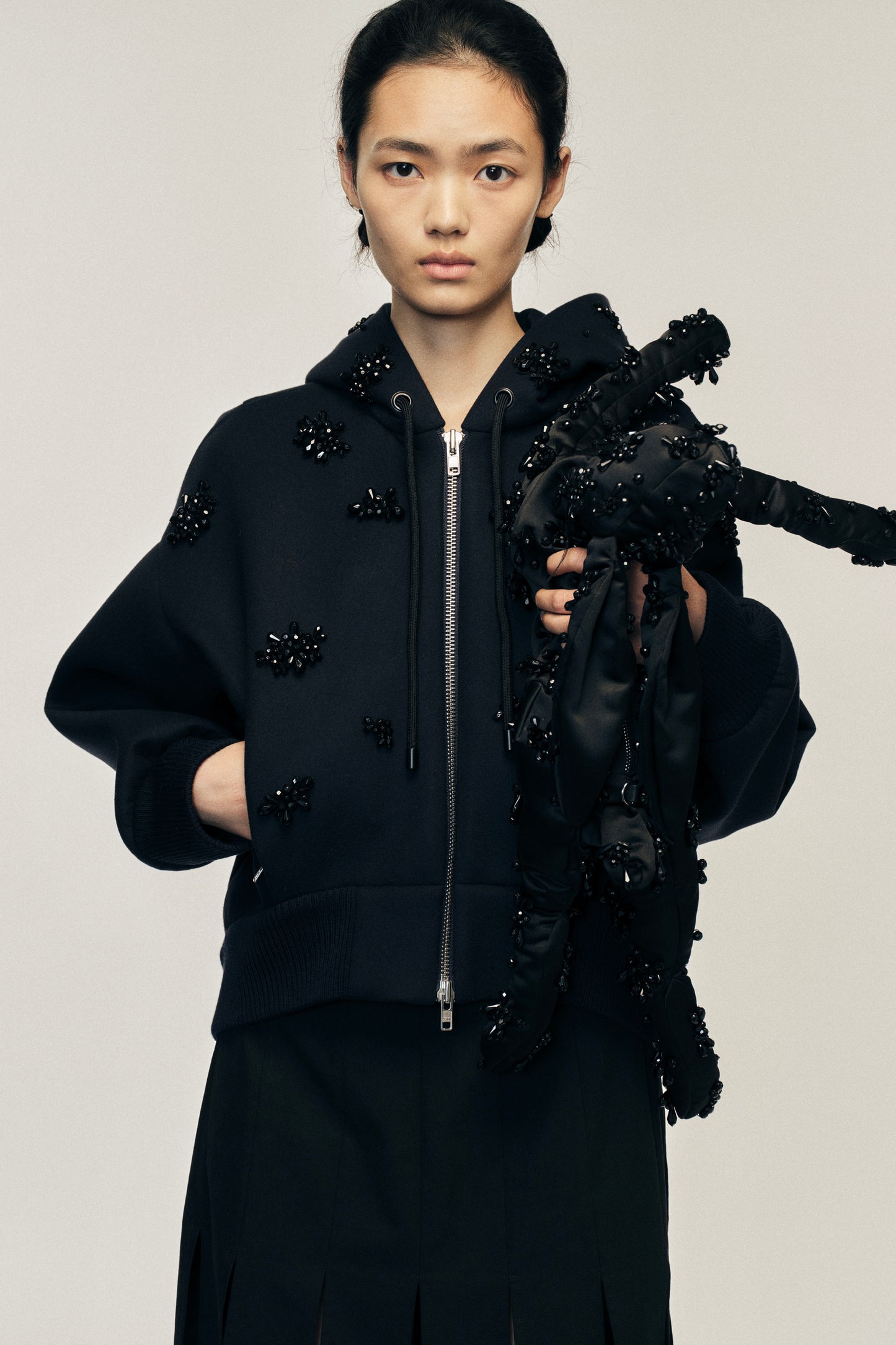 Turbo Embellished Cropped Zip Jacket