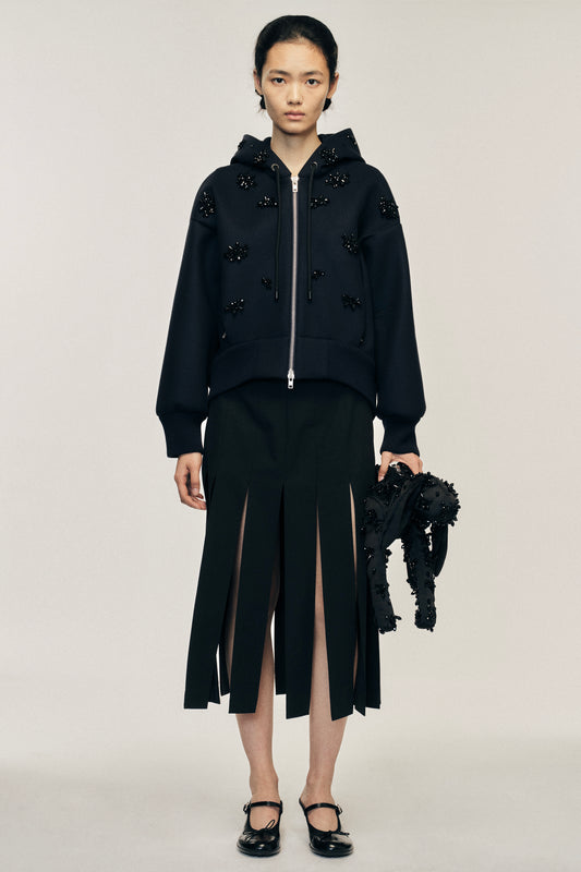 Turbo Embellished Cropped Zip Jacket