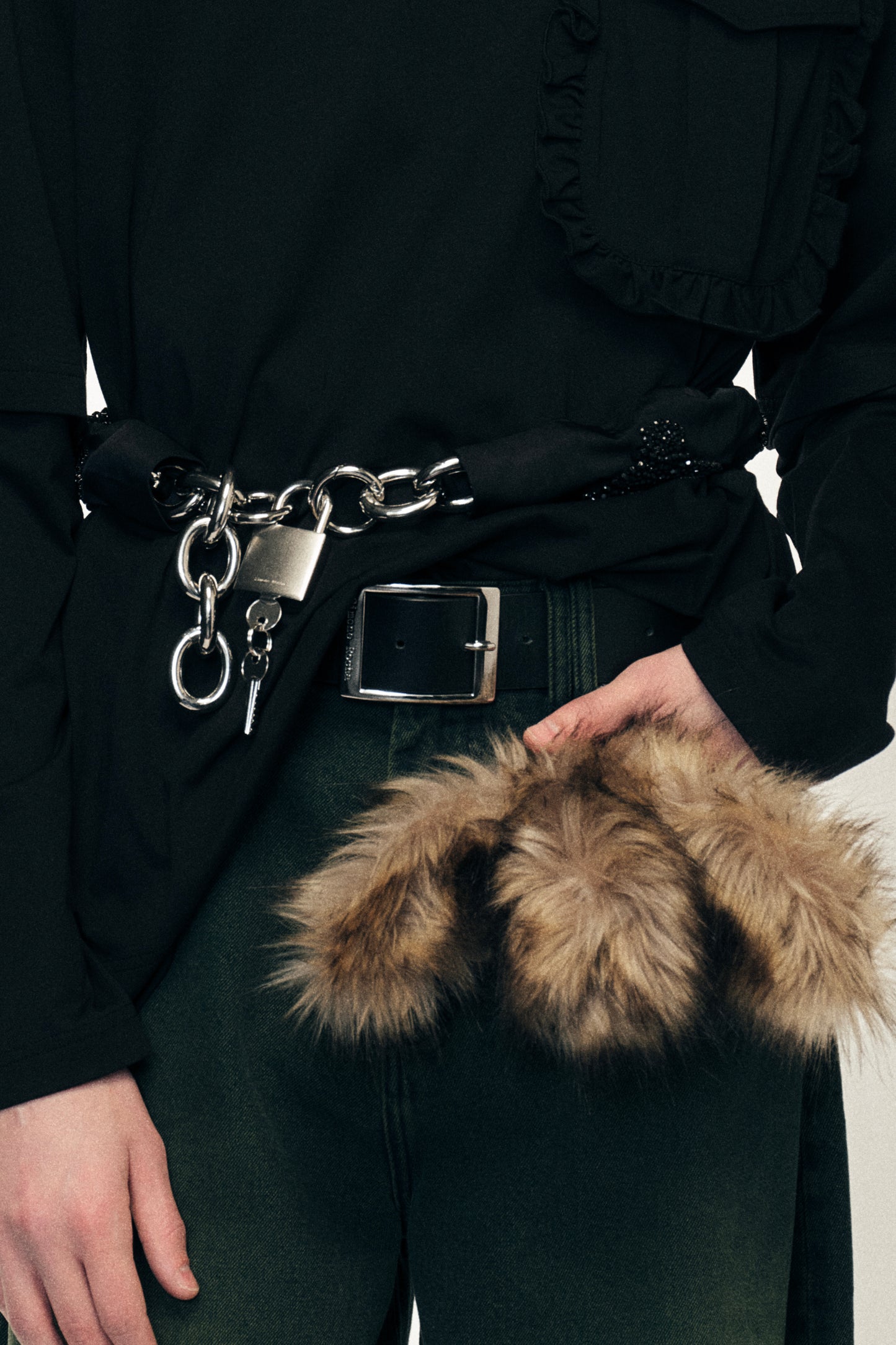 Faux Fur Hare Coin Purse Bag Charm