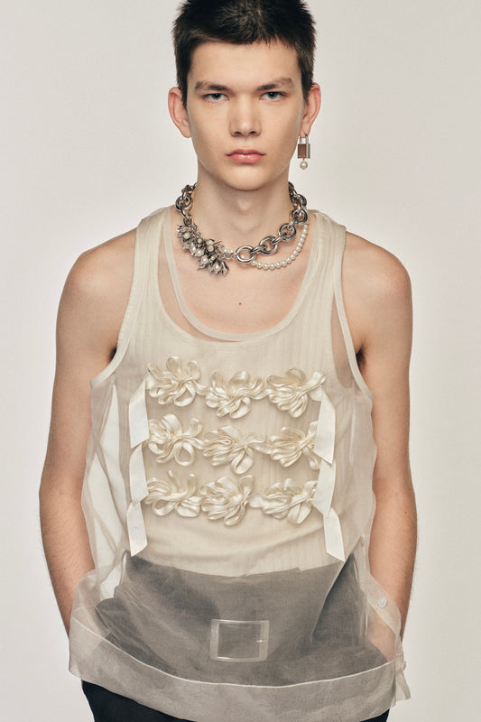 Ribbon Daisy Chain Double Vest