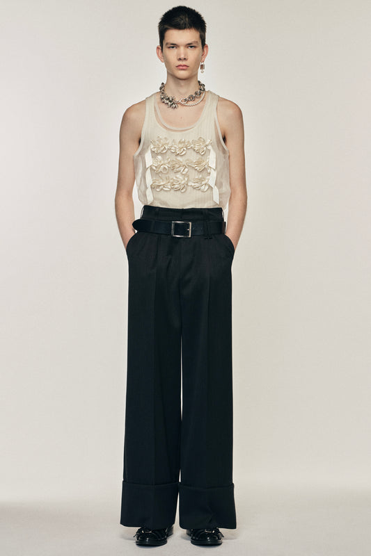 Wide Leg Multi Belt Loop Trousers