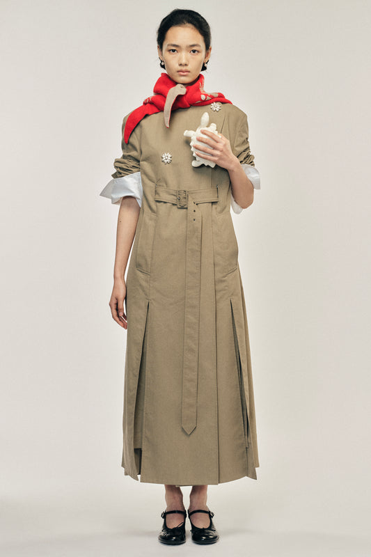Long Multi Slit Trench Coat