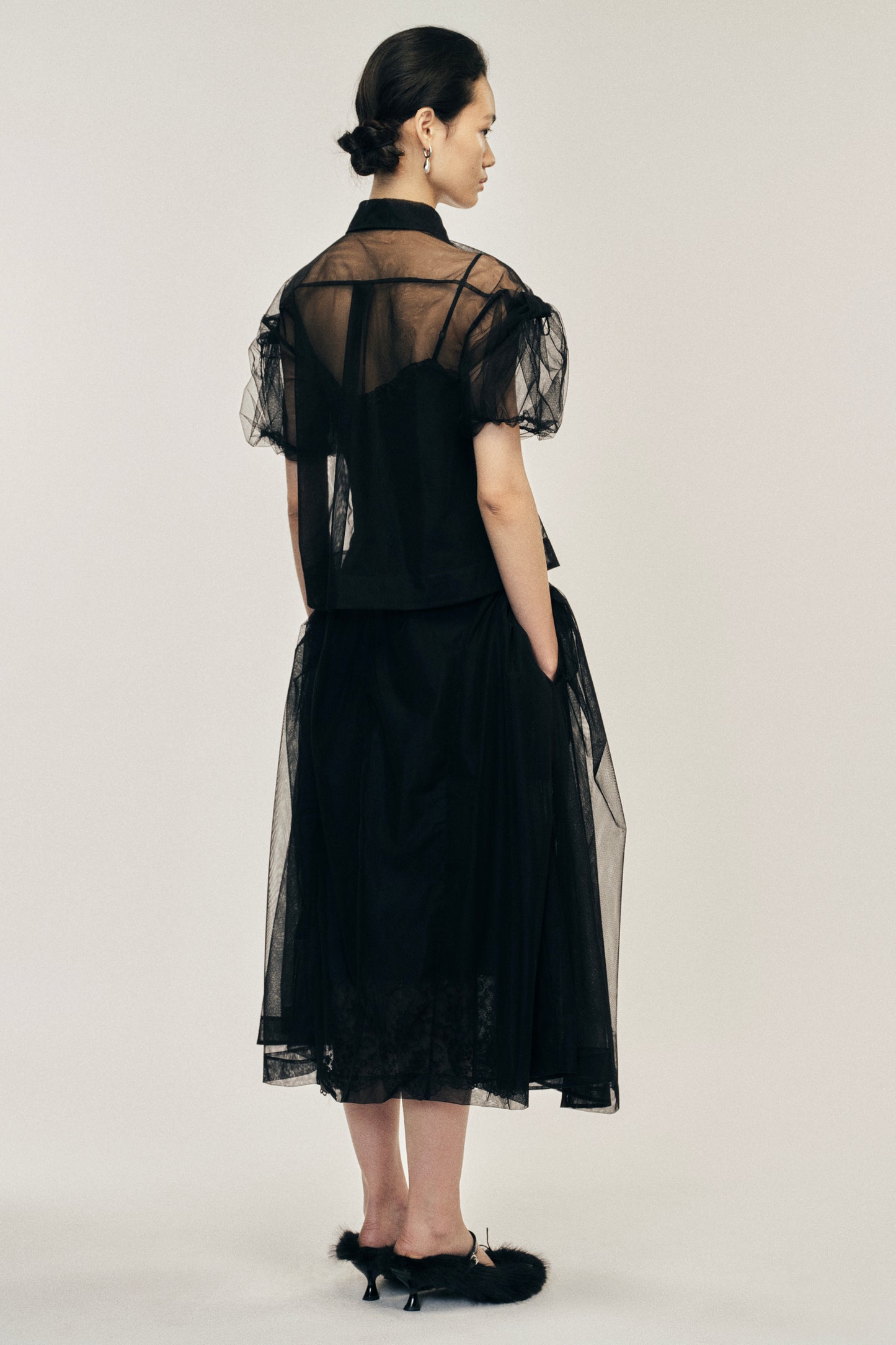 Sheer Bow Hip Tutu Skirt