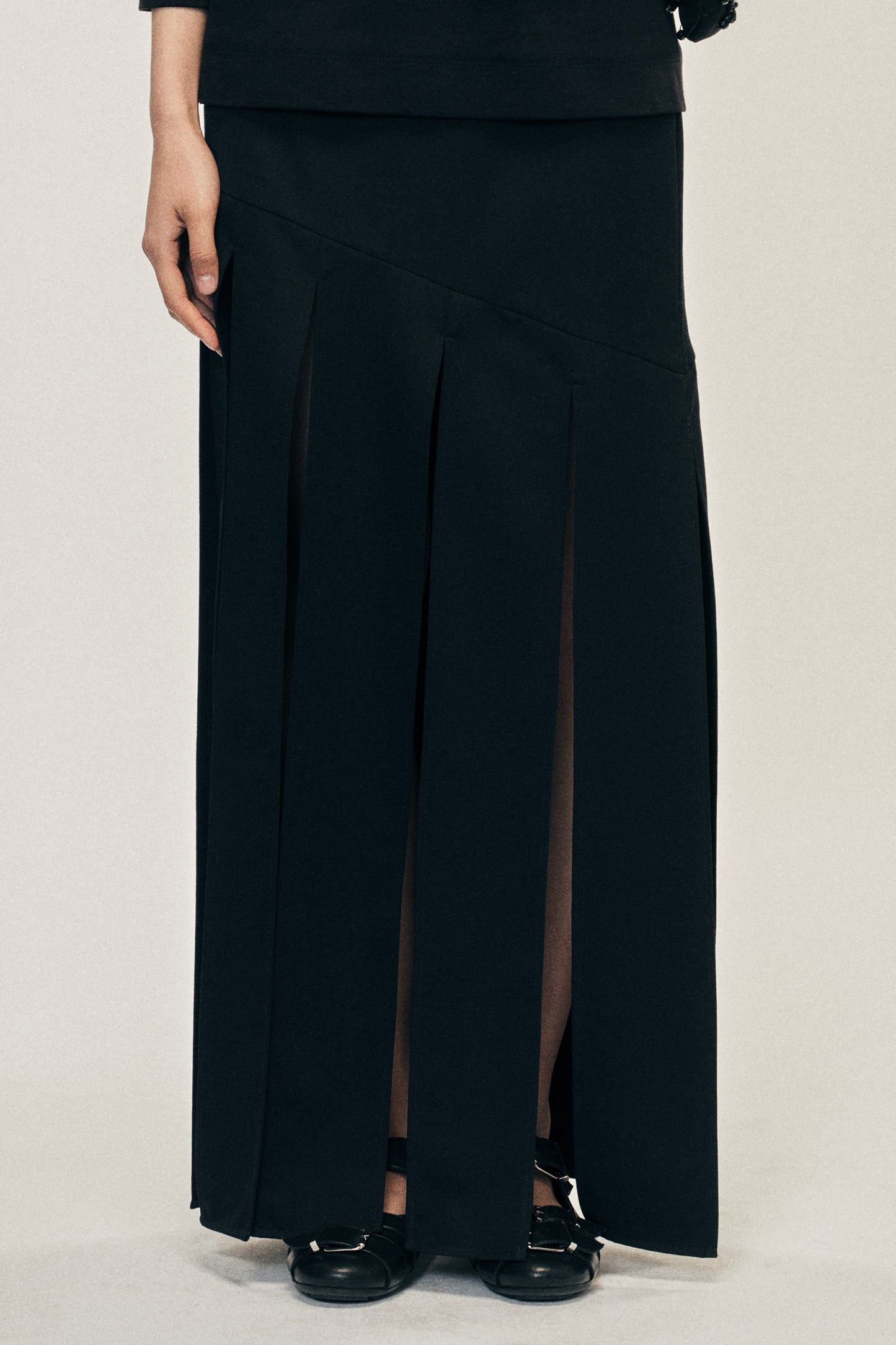 Bias Cut Multi Slit Skirt