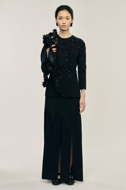 Bias Cut Multi Slit Skirt