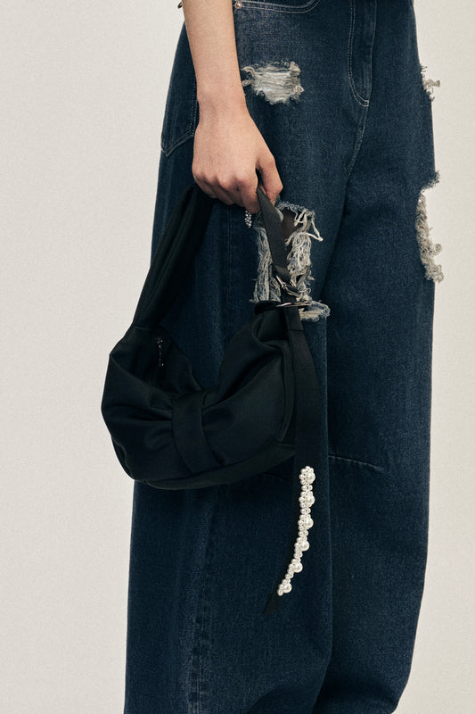 Beaded Mini Sling Bow Bag