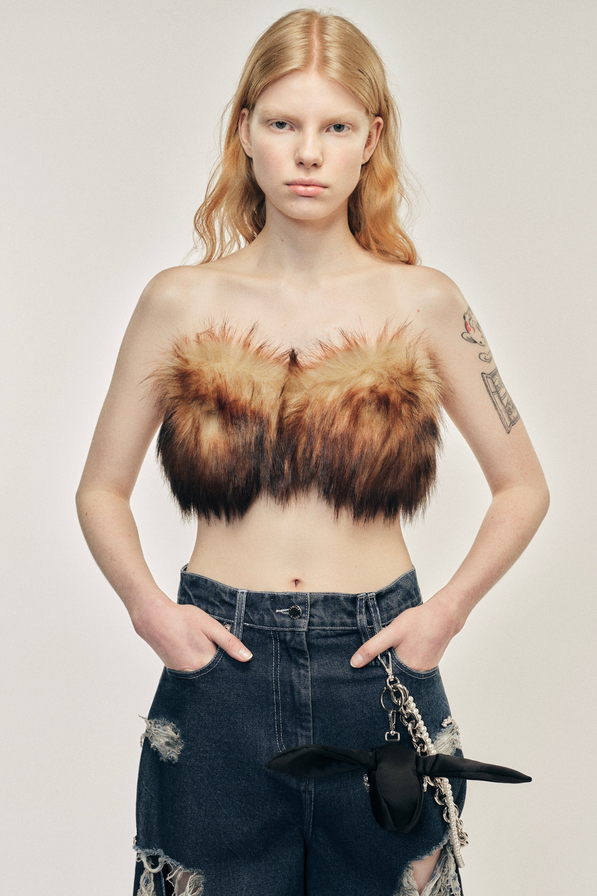 トップス simone rocha - short tops Simone Rocha Short Puff Sleeves Shirt | White | FARFETCH