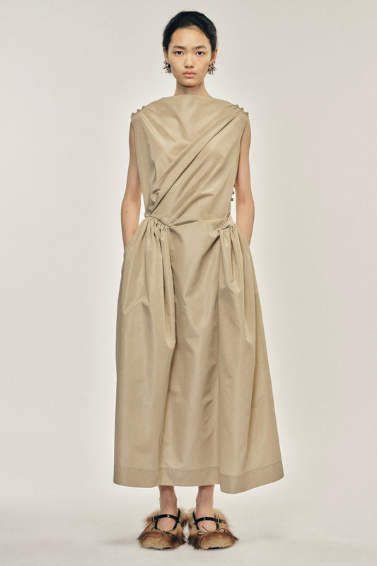 Hip Detail Draped Bind Dress