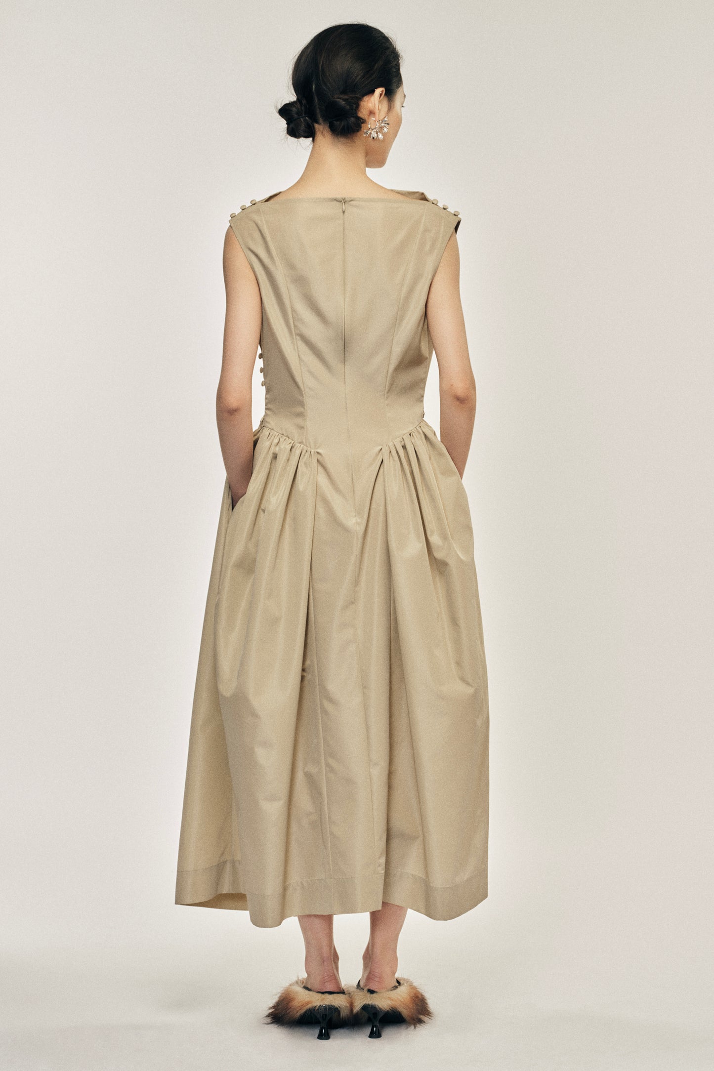 Hip Detail Draped Bind Dress