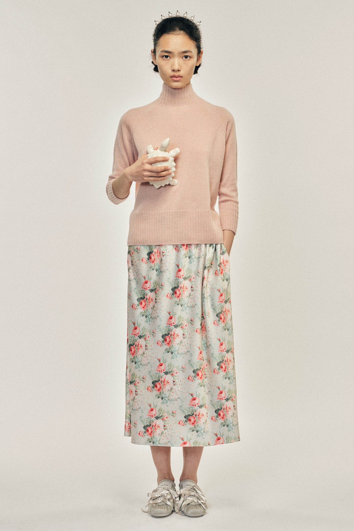 Single Hip Detail Easy Skirt