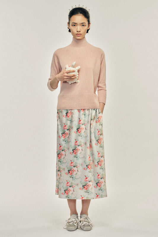 Single Hip Detail Easy Skirt