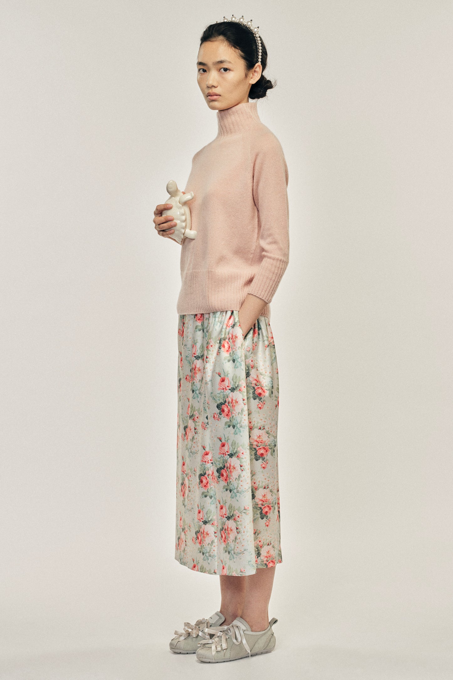 Single Hip Detail Easy Skirt