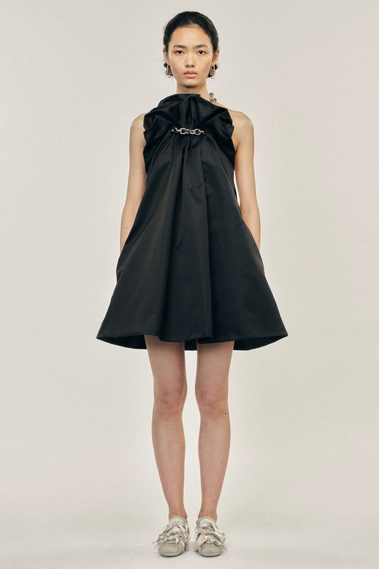 Ruched Duchess Chain Balloon Dress