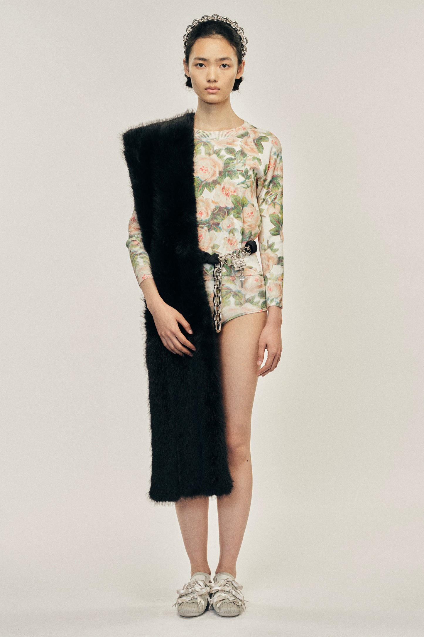 Shrunken Floral Knit Jumper