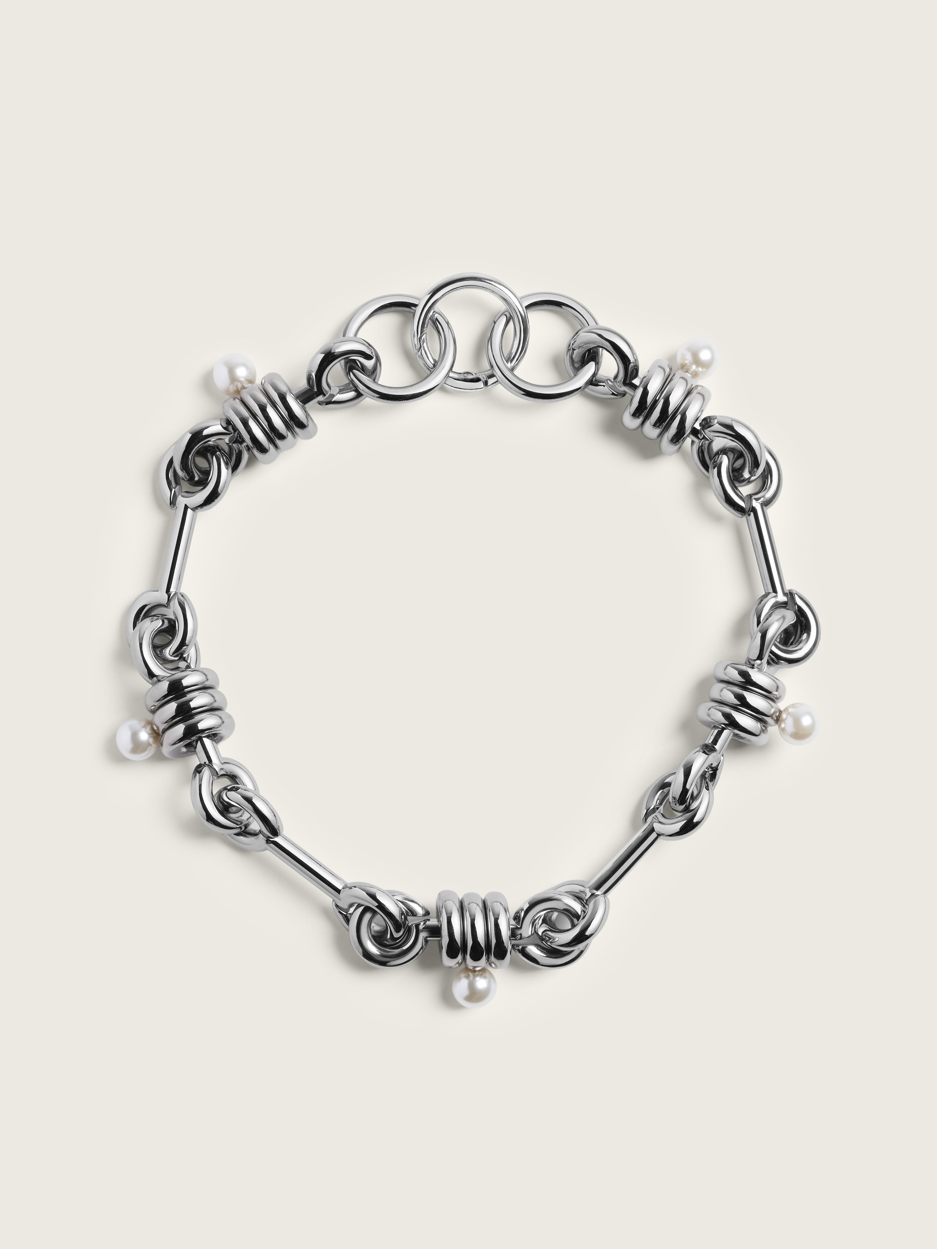 Stacked Link Pearl Chain Necklace – Simone Rocha