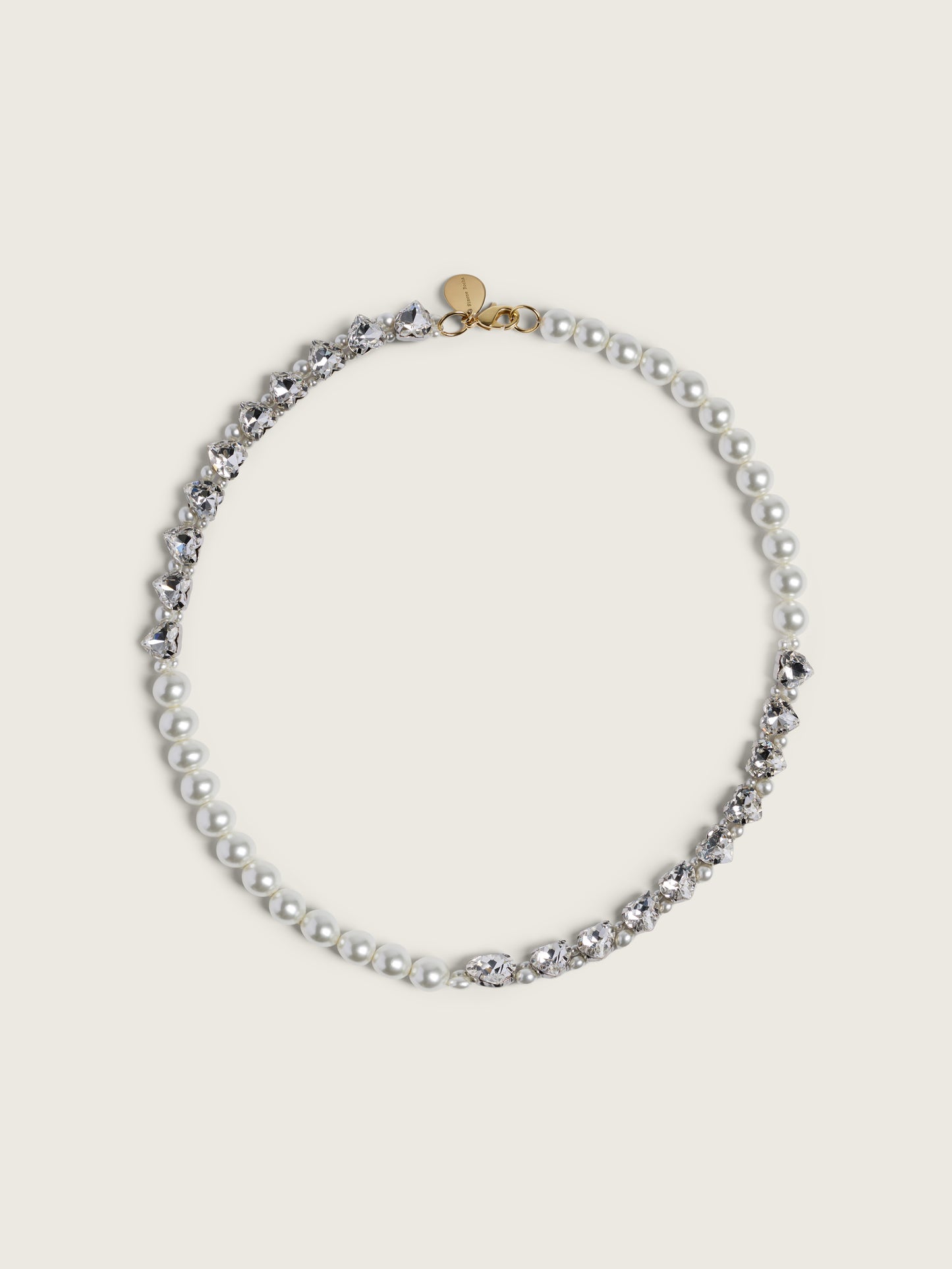 Quartet Pearl & Crystal Heart Necklace