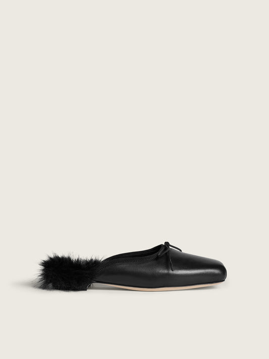 Faux Fur Lined Pointe Mule
