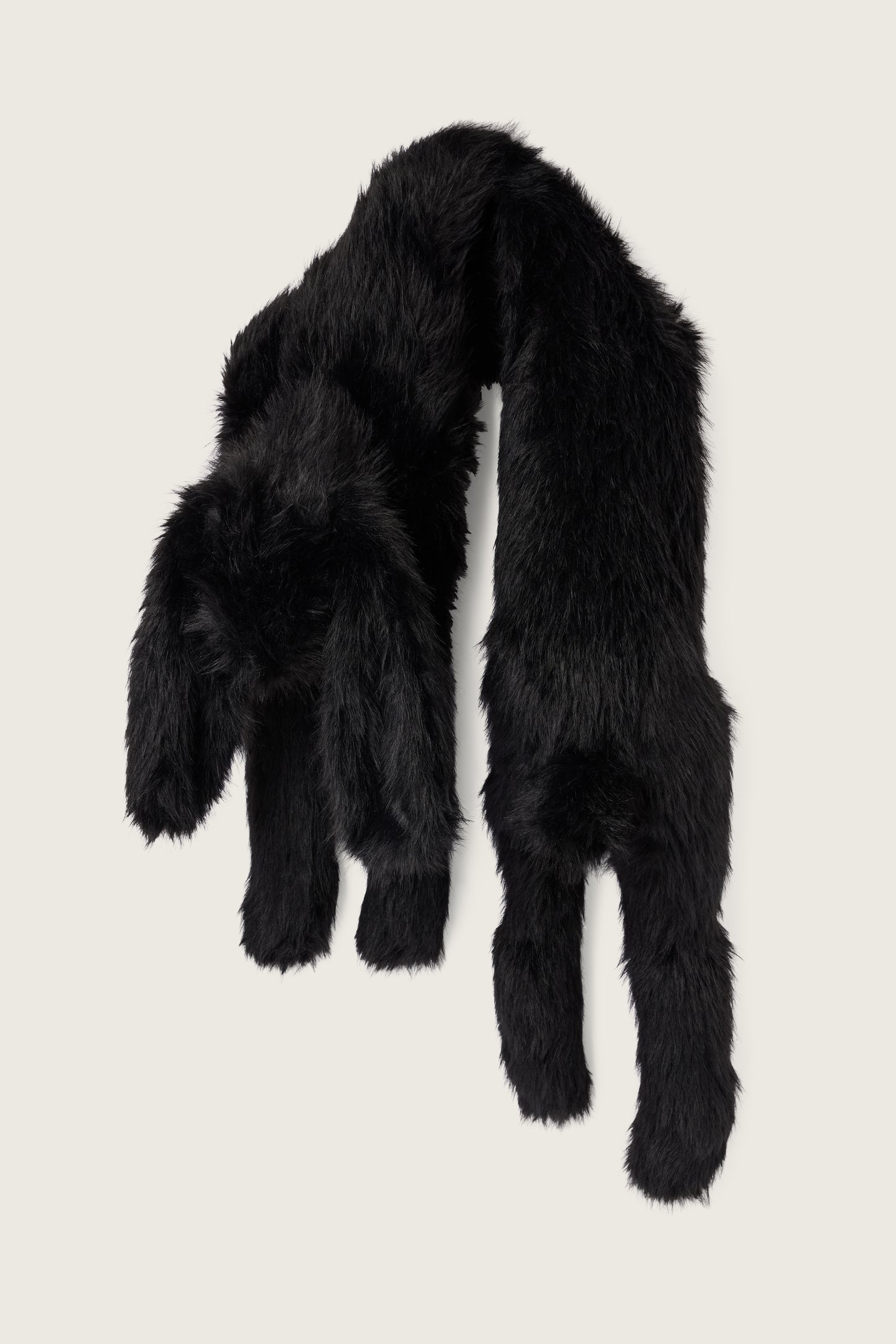 Long Faux Fur Hare Scarf