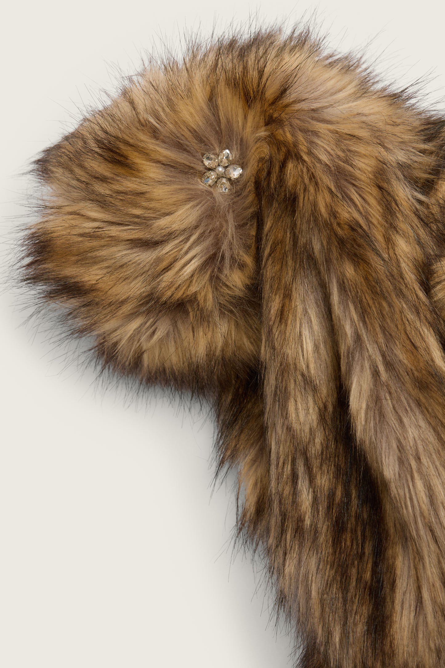 Long Faux Fur Hare Scarf