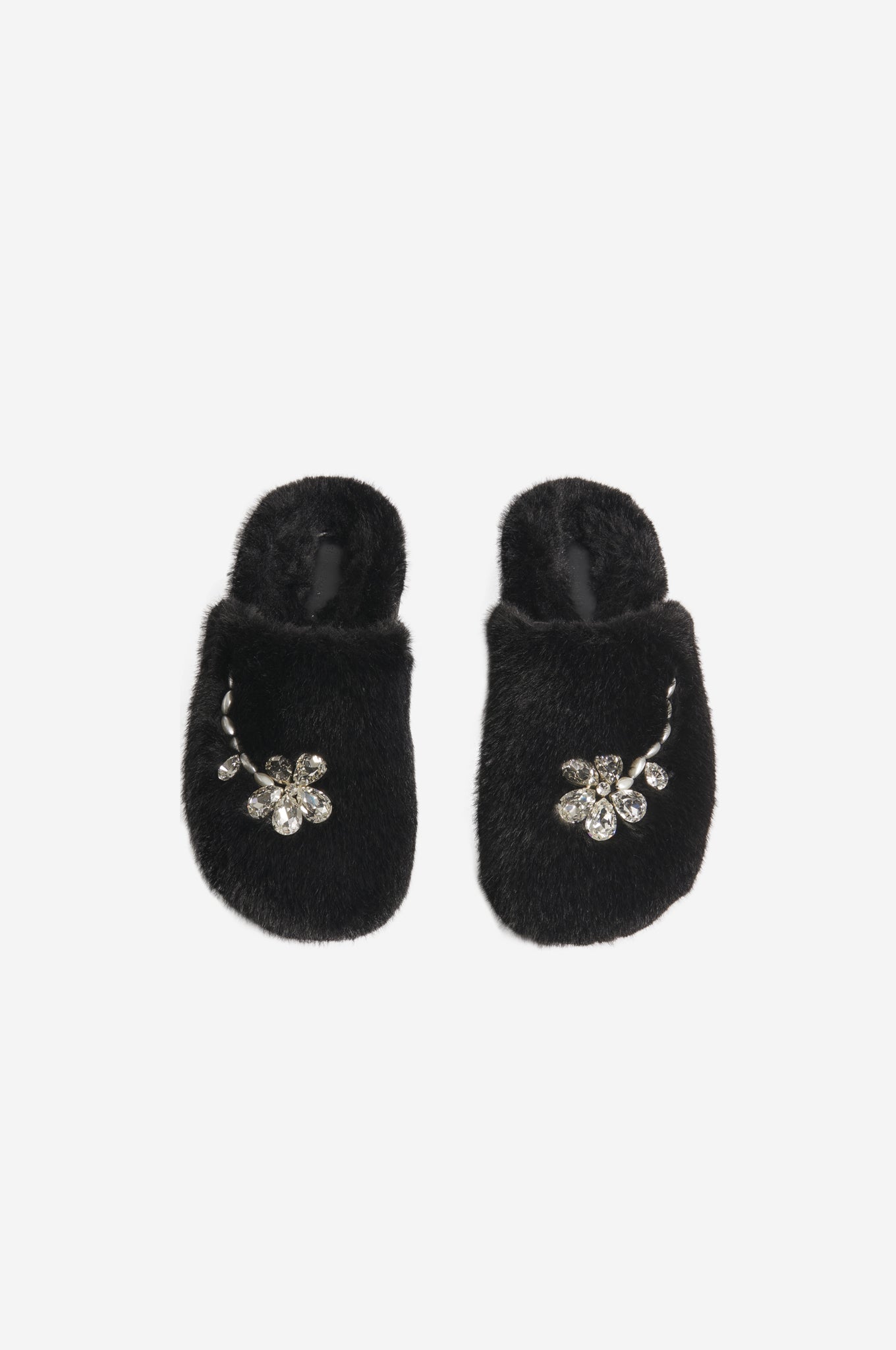 Furry Slipper with Embellishment