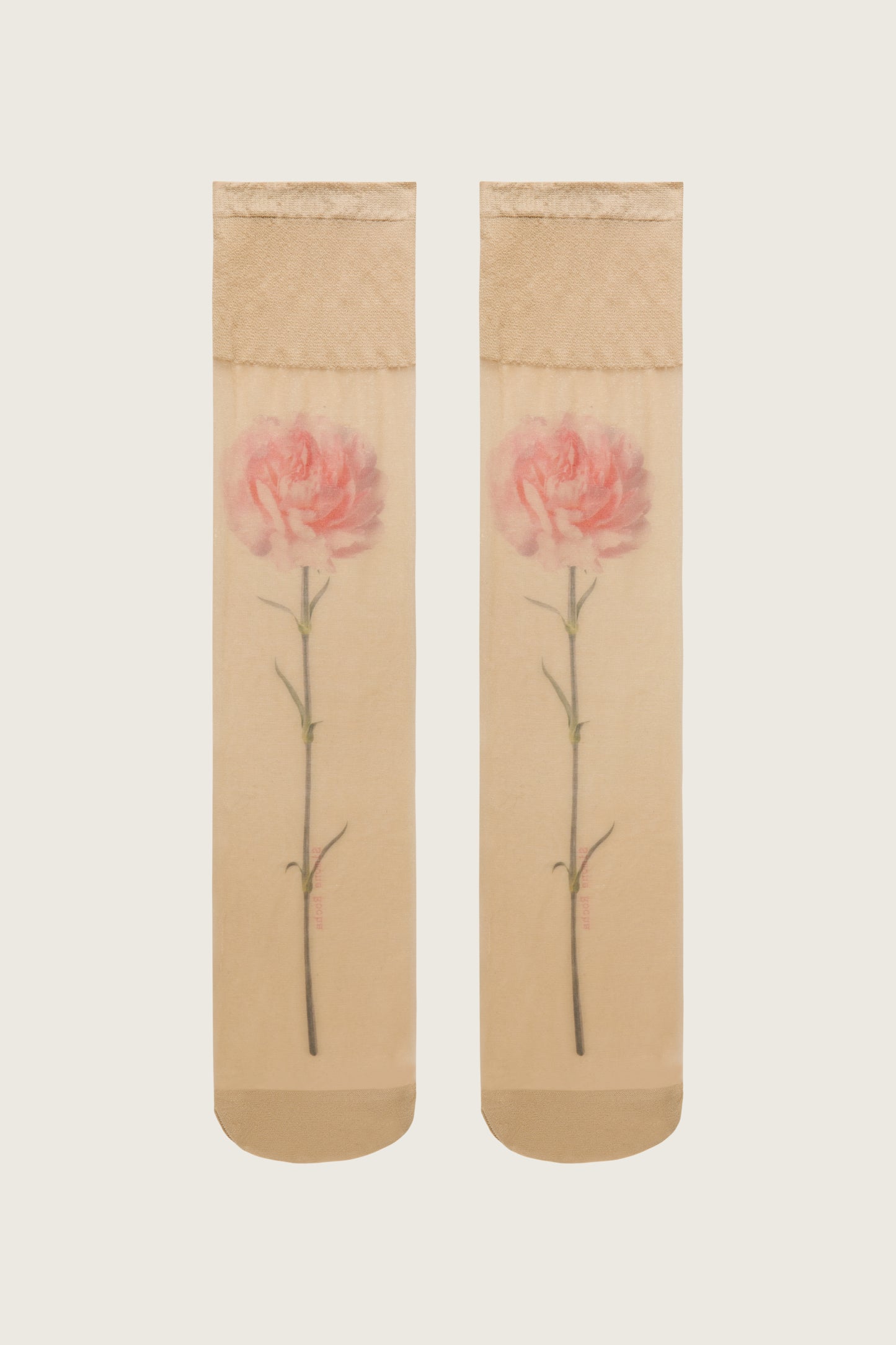 Sheer Carnation Socks