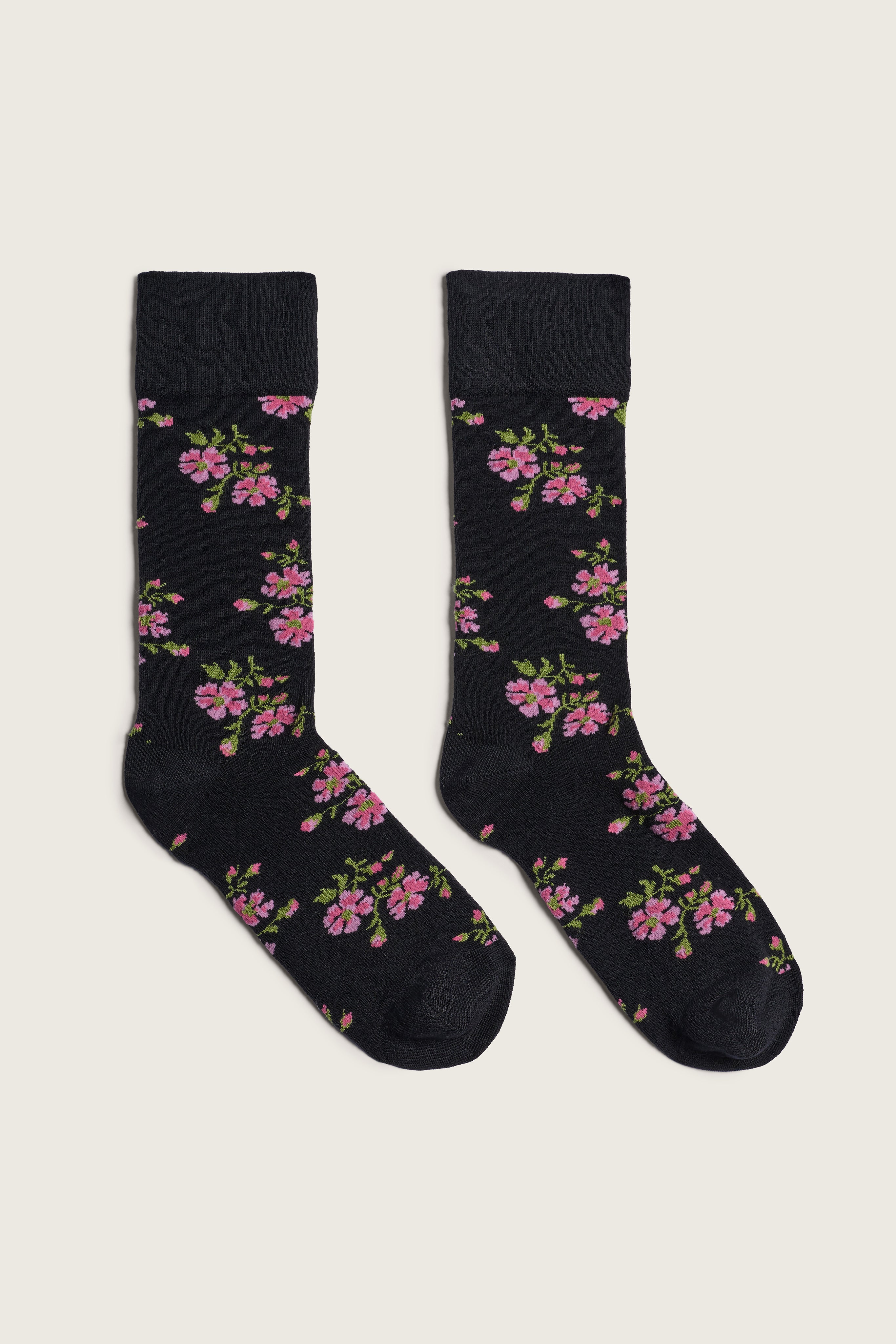 Simone Rocha フラワープリントソックス　花柄ラメ入り黒花柄ソックス Tiny Flower Jacquard Ankle Socks – Simone Rocha