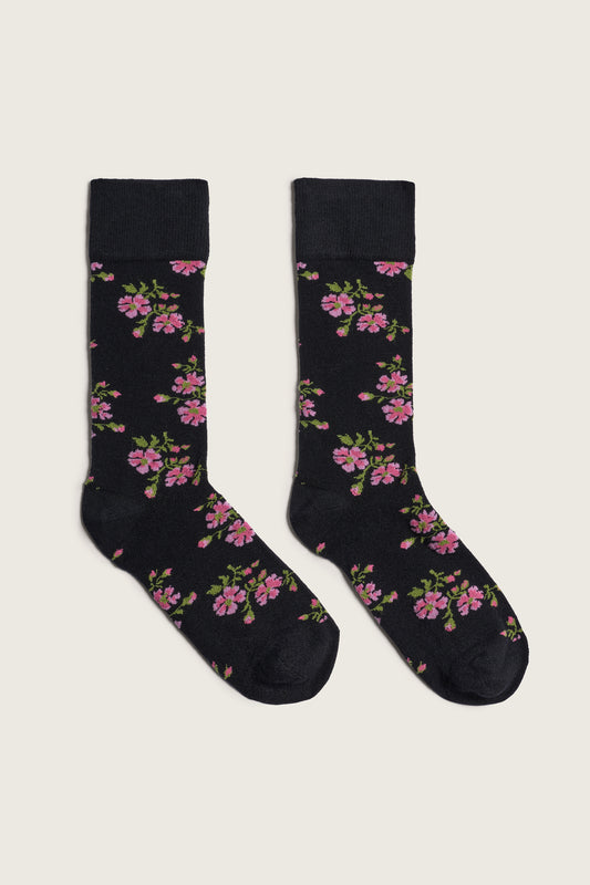 Tiny Flower Jacquard Ankle Socks