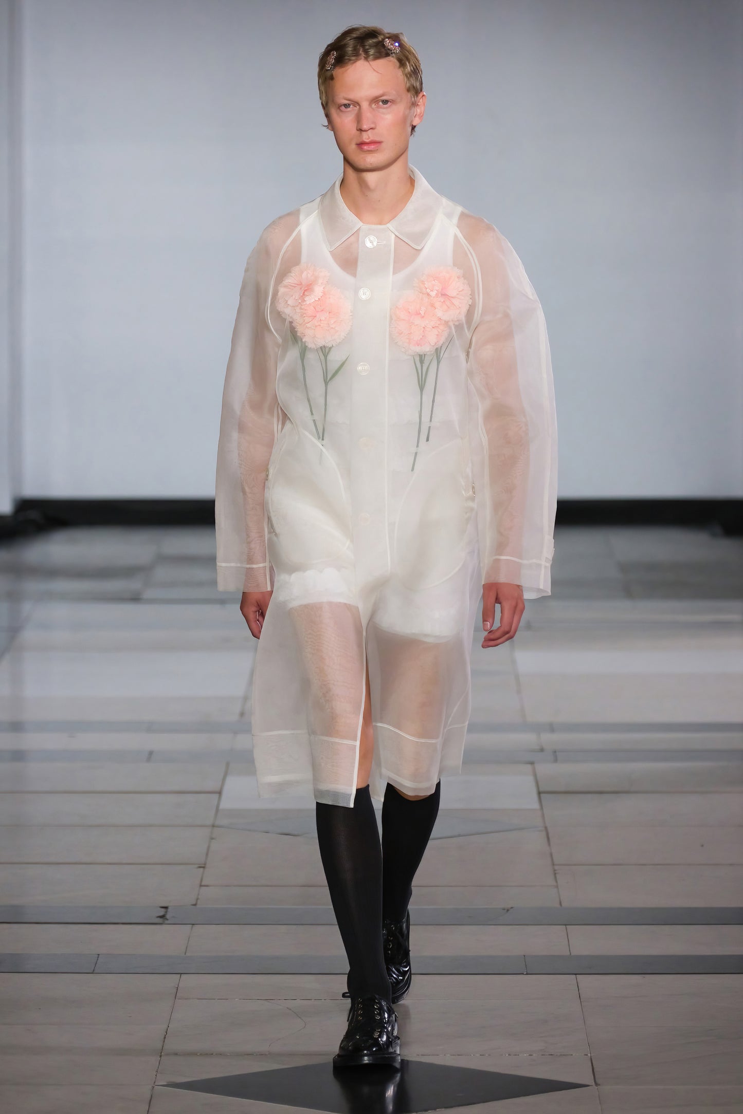 Stuffed Carnation Car Coat