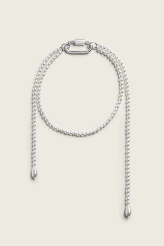 Fragment Pearl Carabiner Necklace
