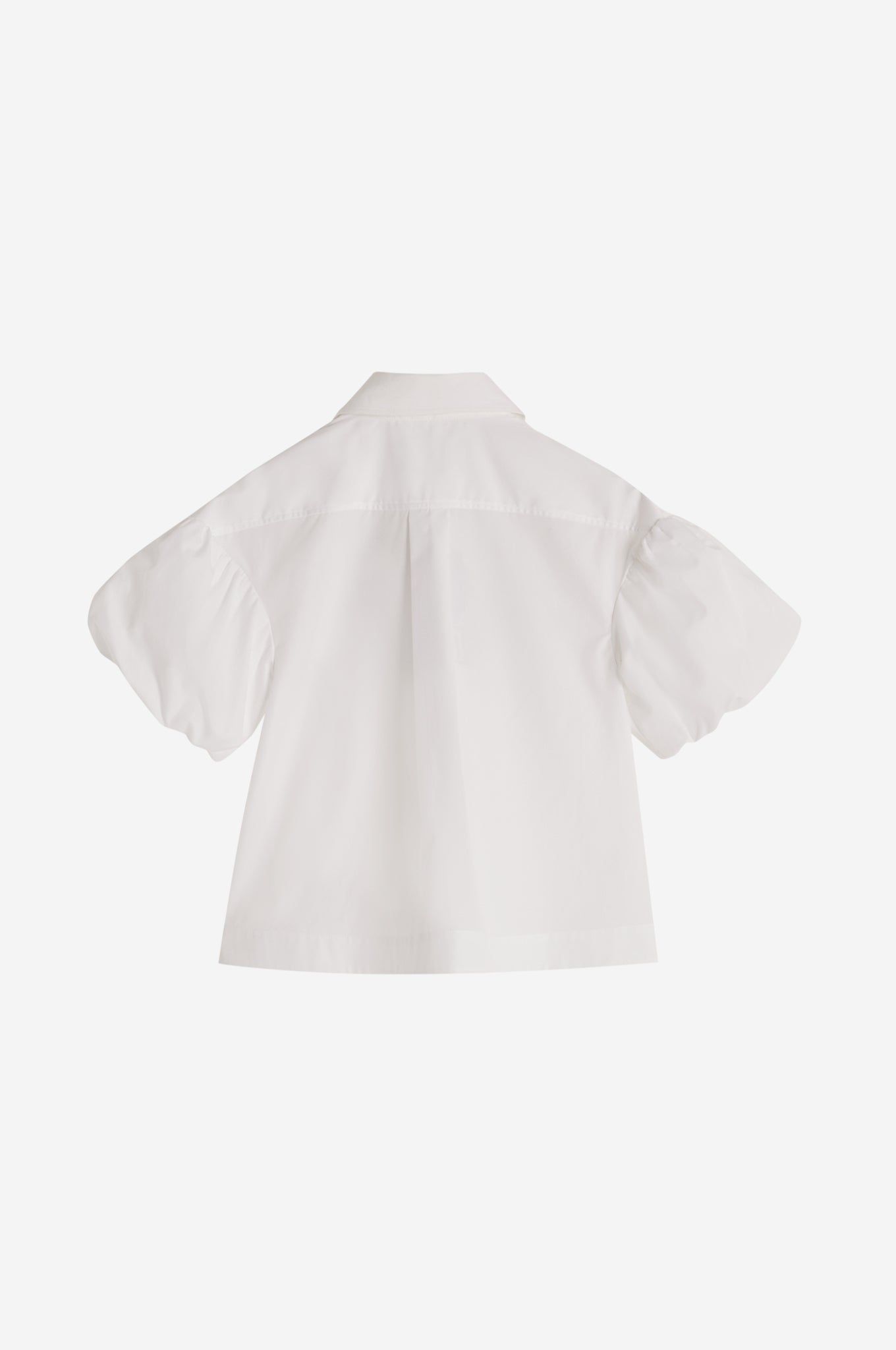 Cropped Puff Sleeve Shirt With Graphic Project Print