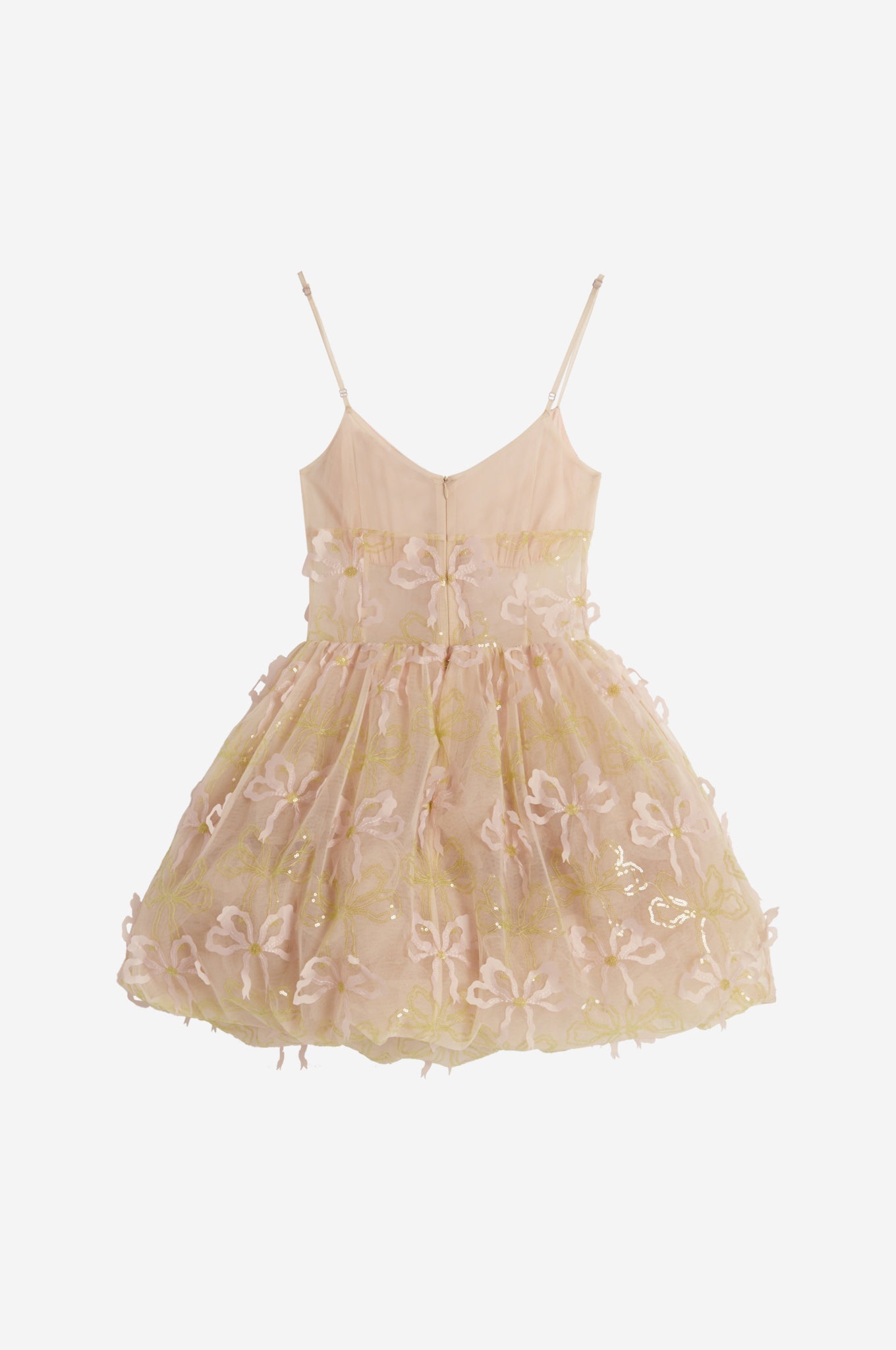 Strappy Mini Tutu Dress With Embellished Cup & Bow Detail